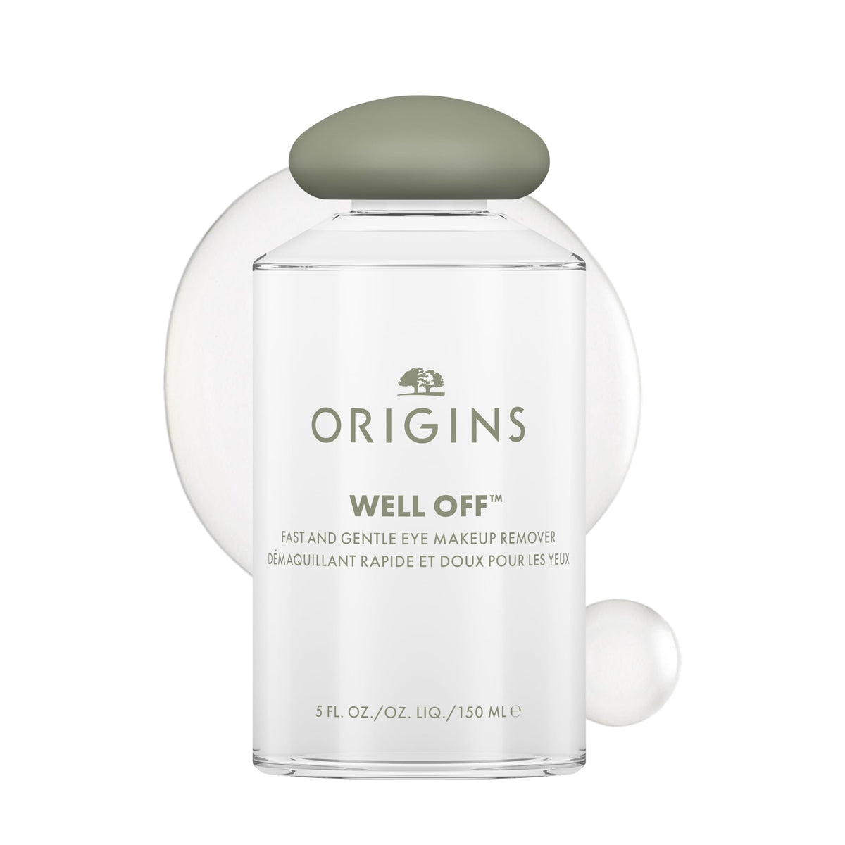 Origins Well Off front packaging showing clear bottle and label for easy identification and benefit