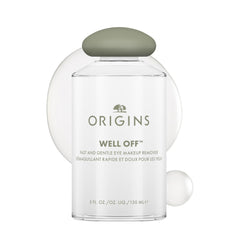 Origins Well Off front packaging showing clear bottle and label for easy identification and benefit