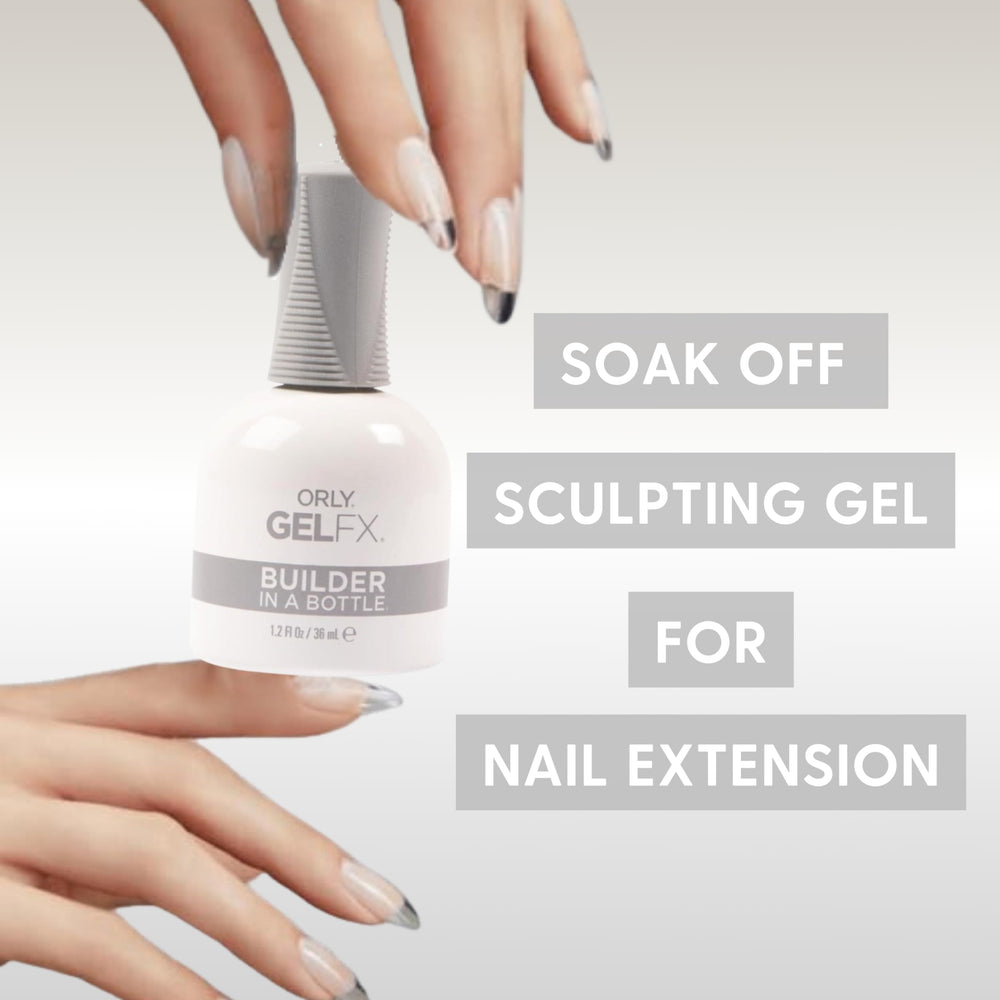 Orly Builder in a Bottle brush applying clear gel for easy precision