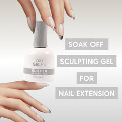 Orly Builder in a Bottle brush applying clear gel for easy precision