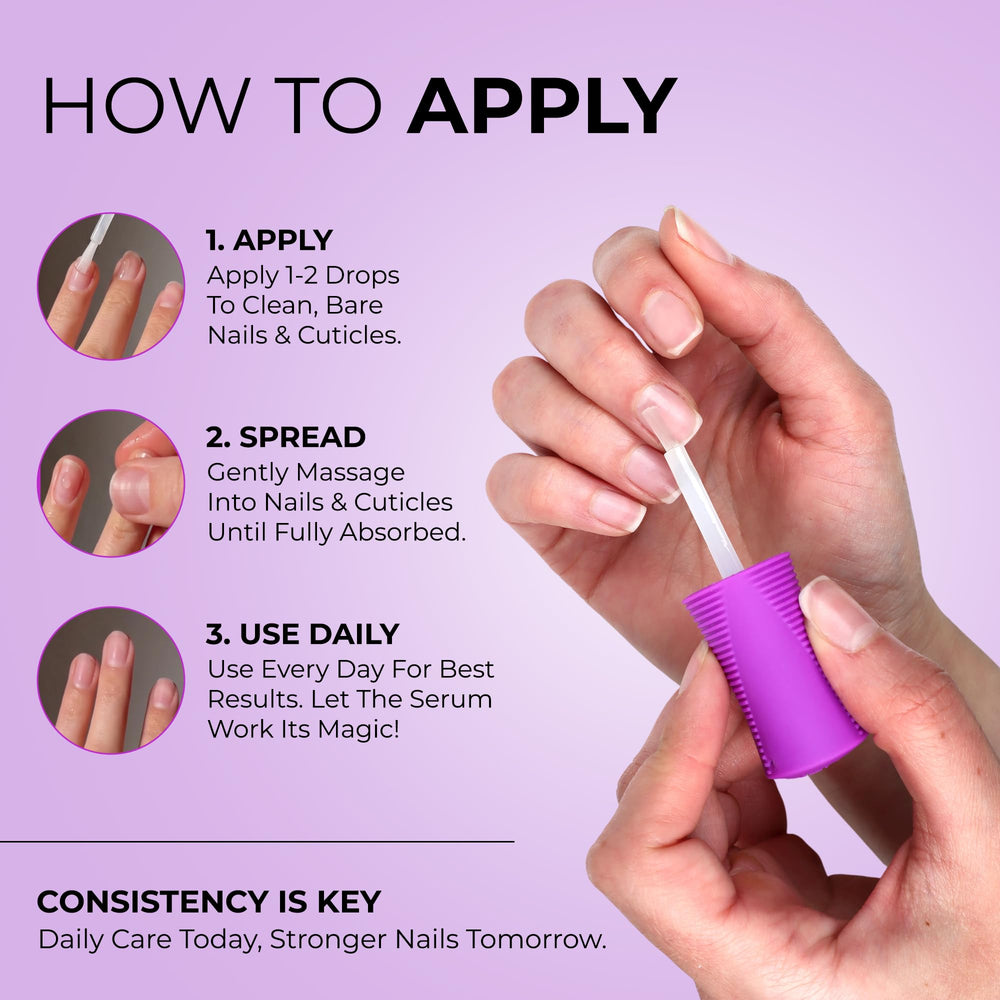 ORLY brush applying serum to nail showing precise, even coverage