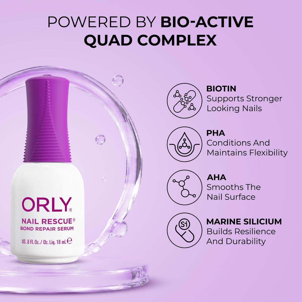 ORLY before and after nails comparison showing reduced peeling benefit