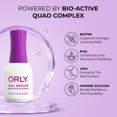 ORLY before and after nails comparison showing reduced peeling benefit