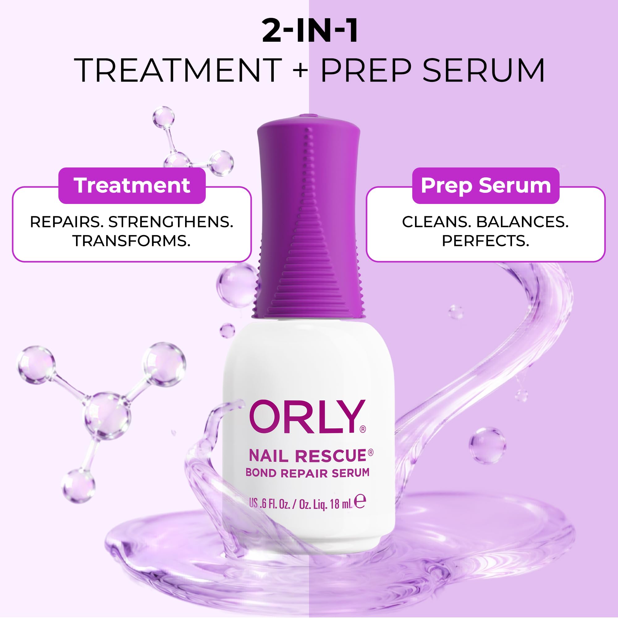 ORLY serum texture close-up highlighting fast-absorbing formula benefit