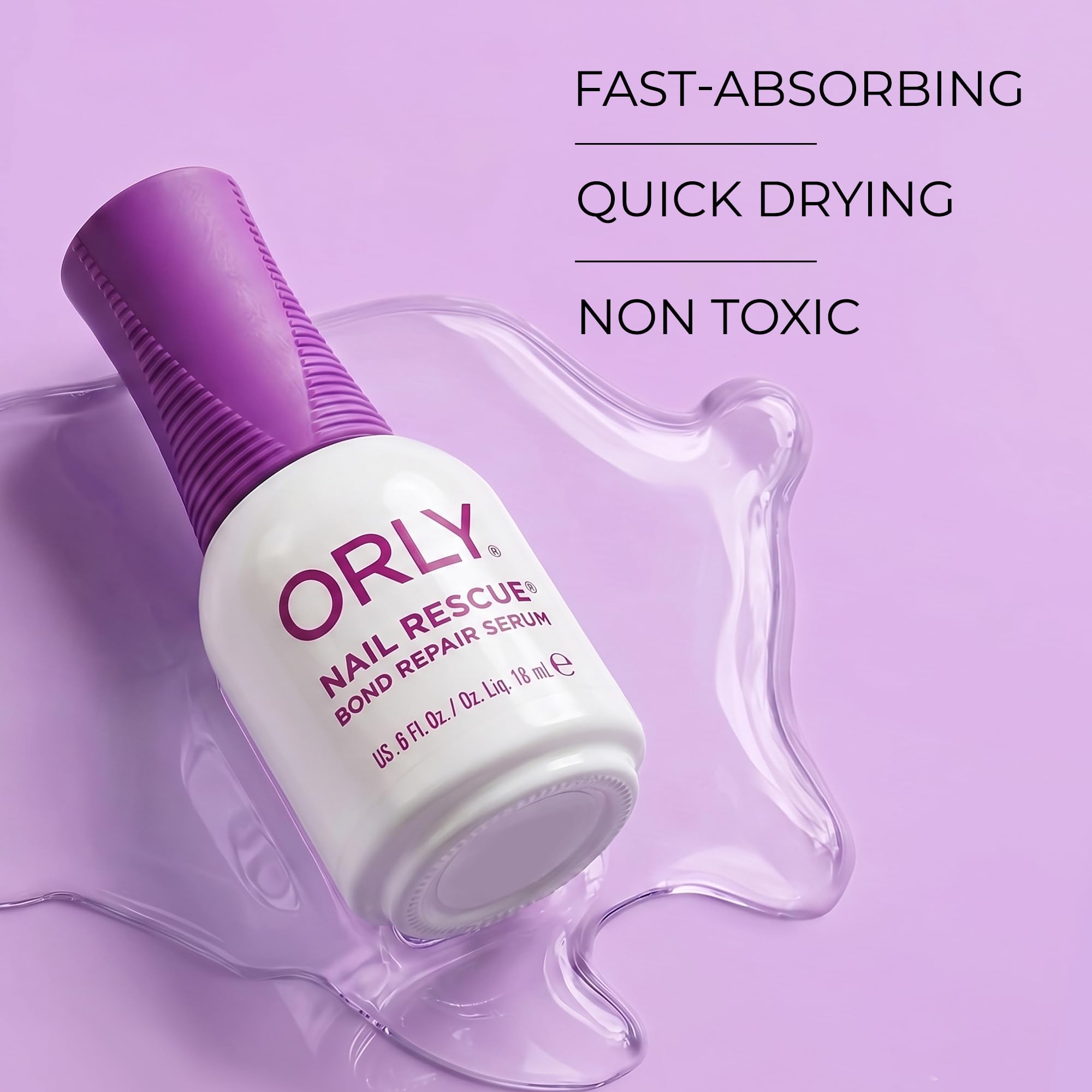 ORLY 18ml bottle next to coin for size scale and travel-friendly benefit