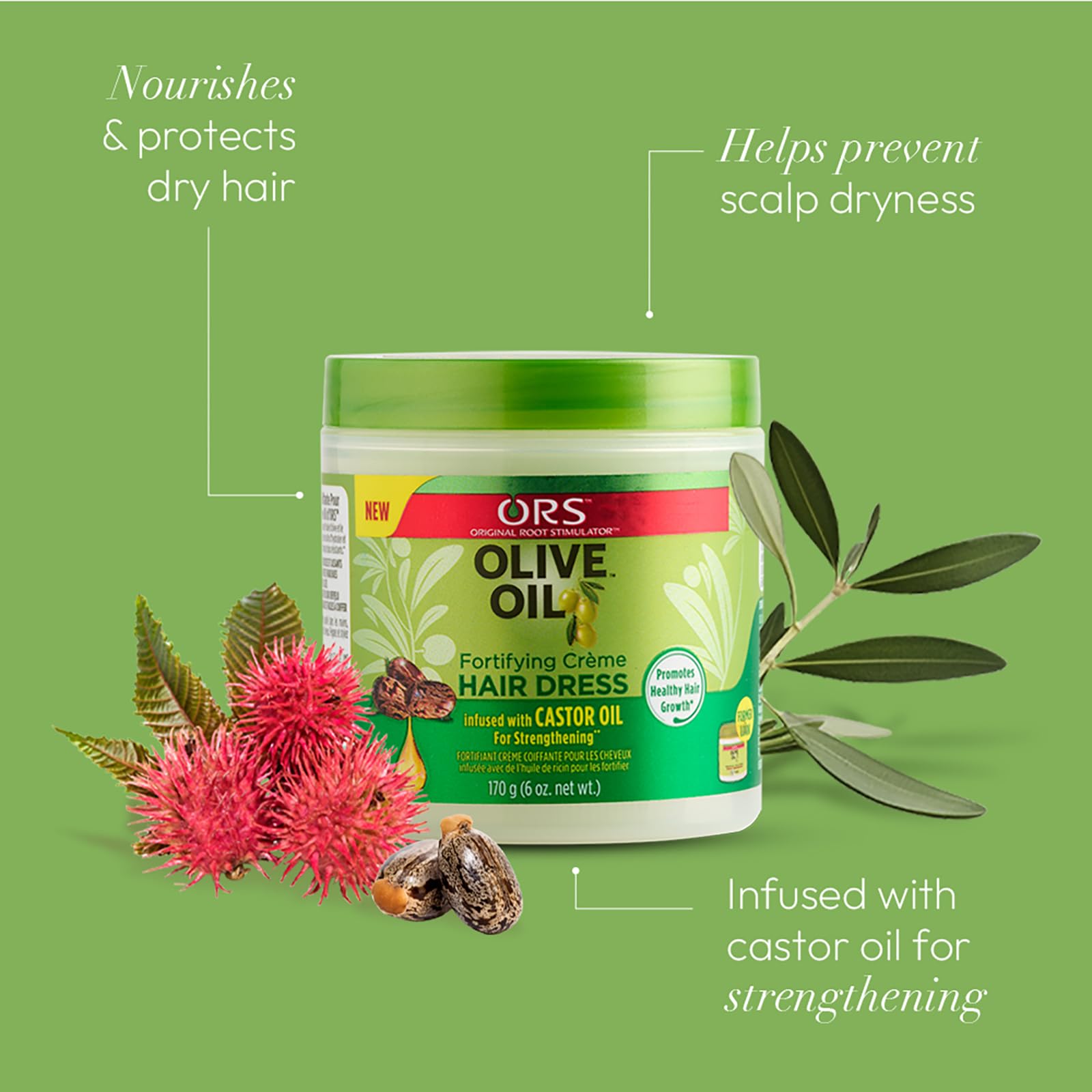 ORS olive oil cream open jar close-up showing smooth texture for fast absorption benefit