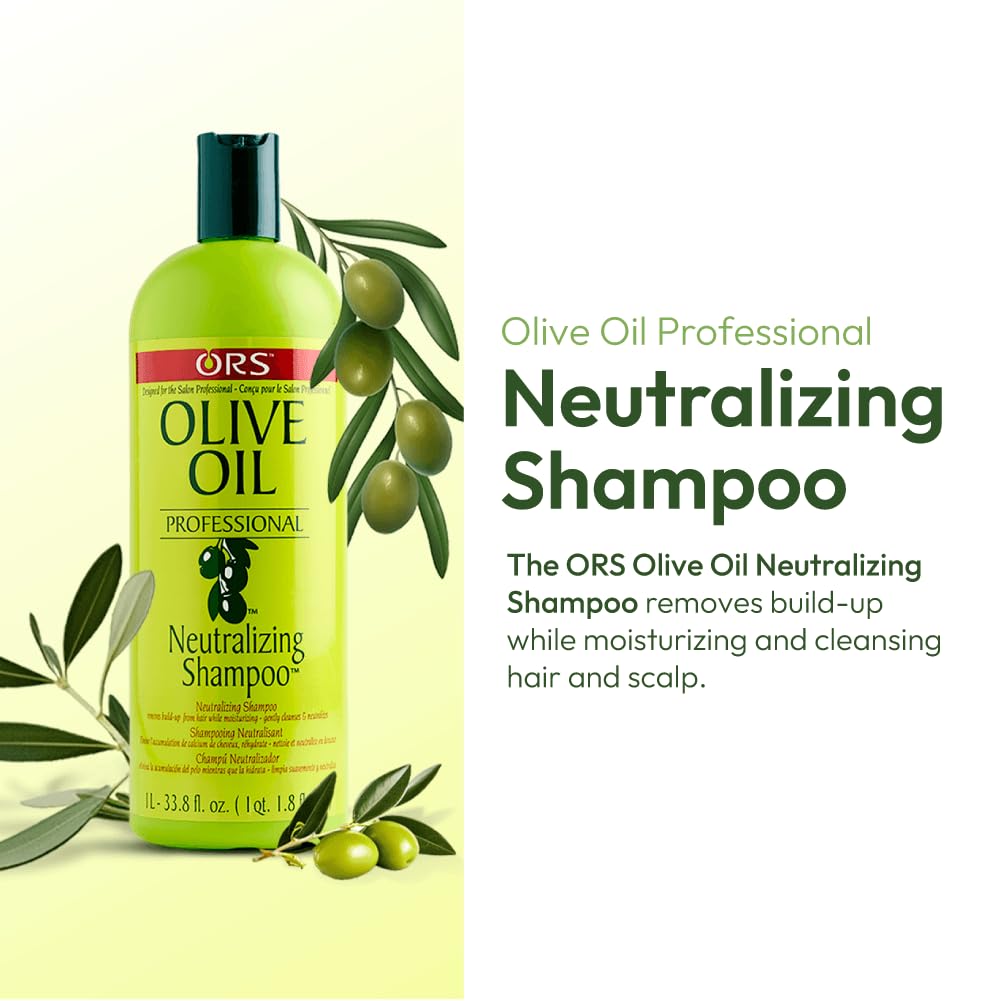 ORS shampoo pouring from bottle showing creamy texture for easy application