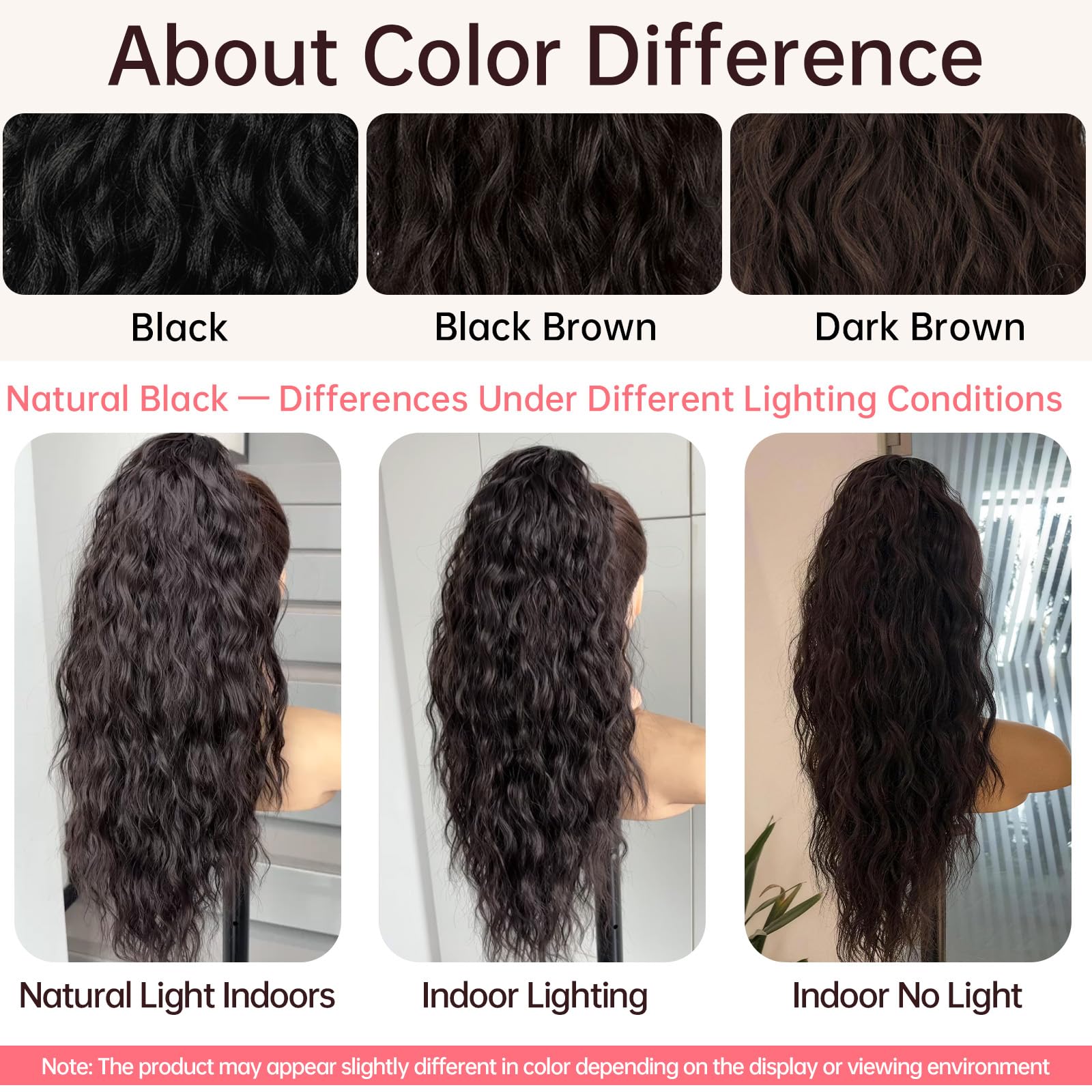ORSUNCER black and brown shades side-by-side for easy color matching