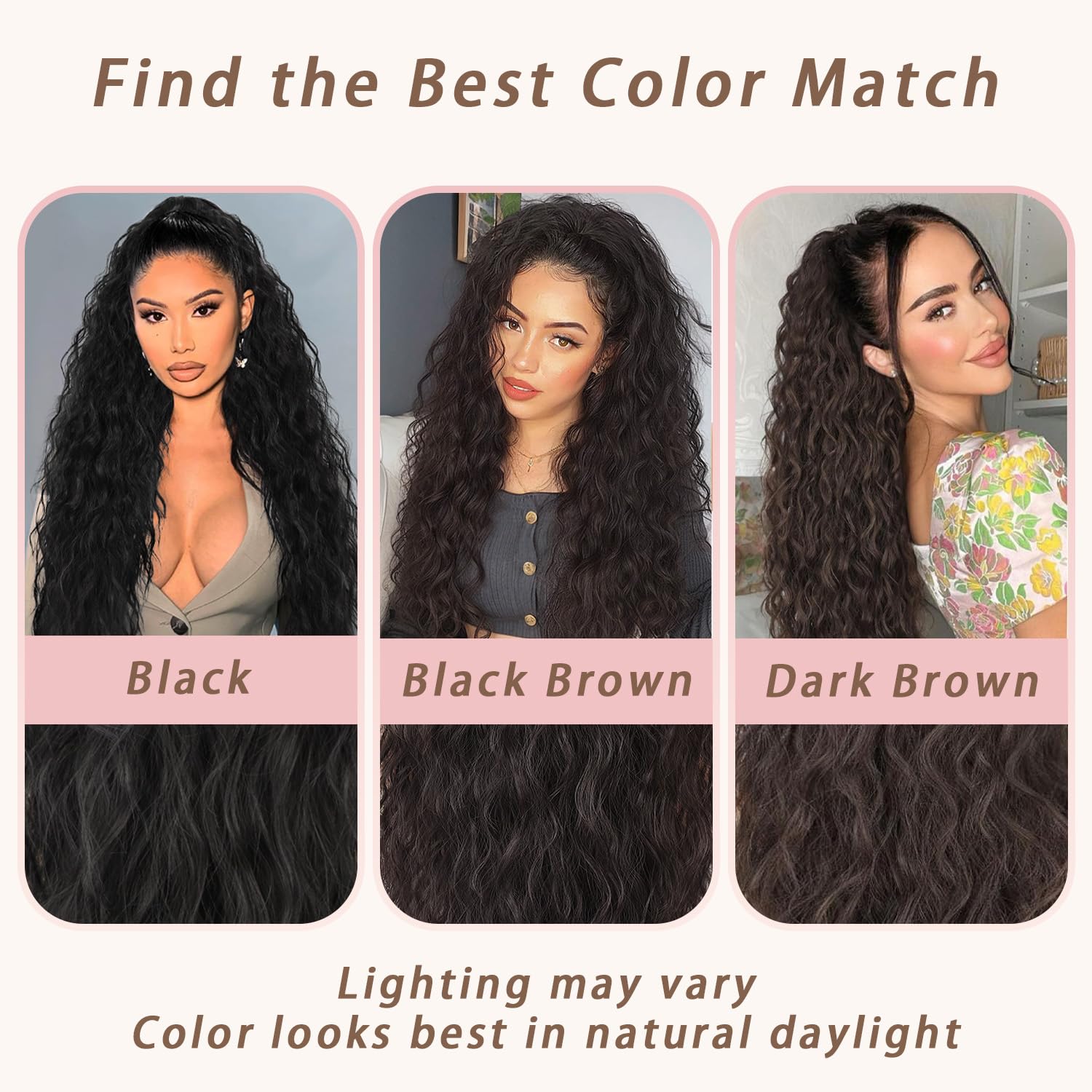 ORSUNCER black and brown color swatches for easy match