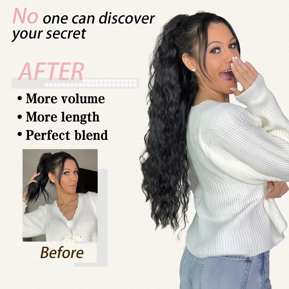 ORSUNCER model wearing high ponytail for instant volume