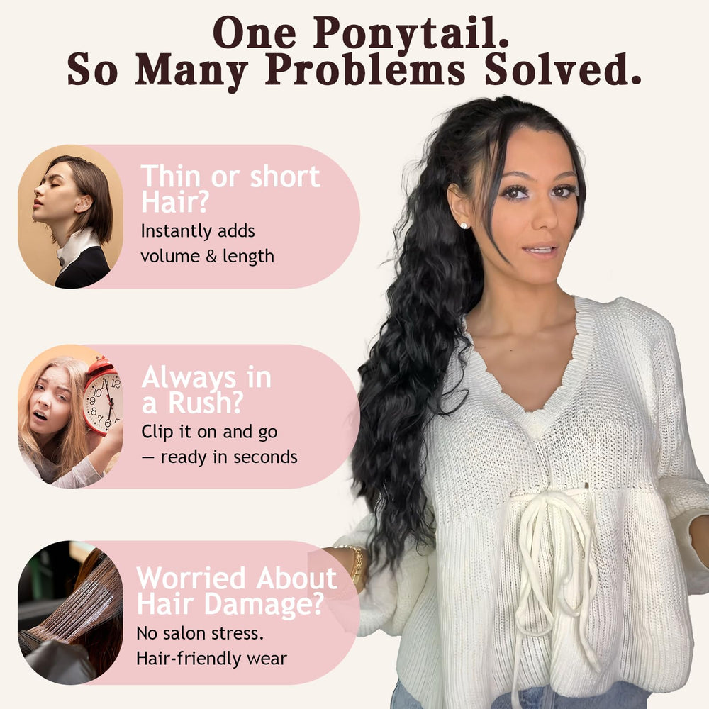 ORSUNCER lifestyle evening look showing polished styled ponytail benefit