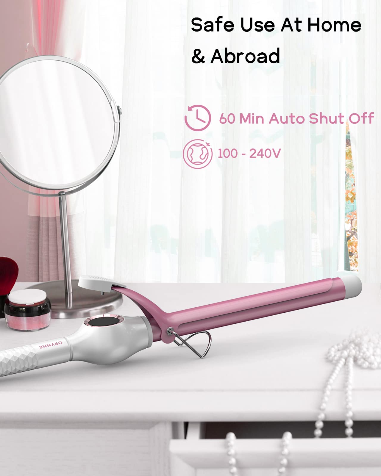 ORYNNE 360-degree swivel cord and dual voltage for tangle-free travel