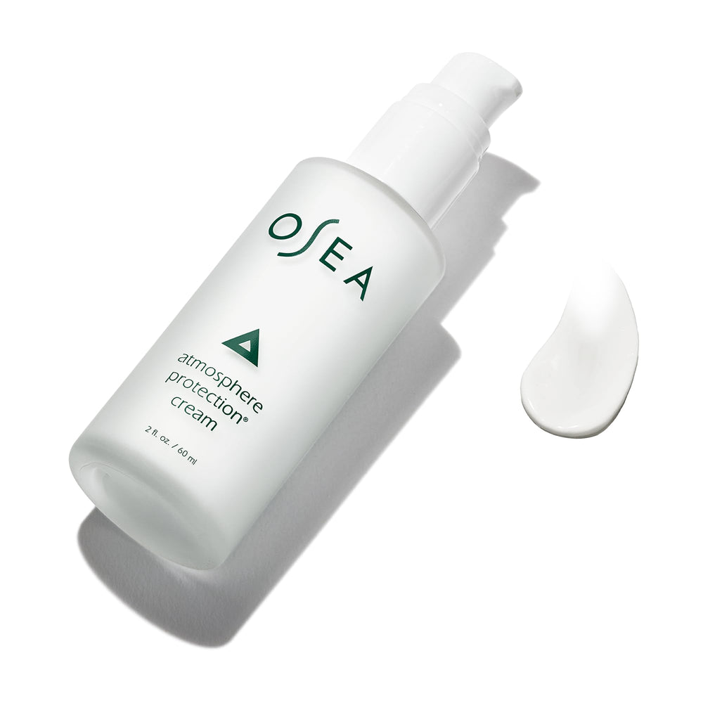 OSEA product label detail showing seaweed and niacinamide for skin support