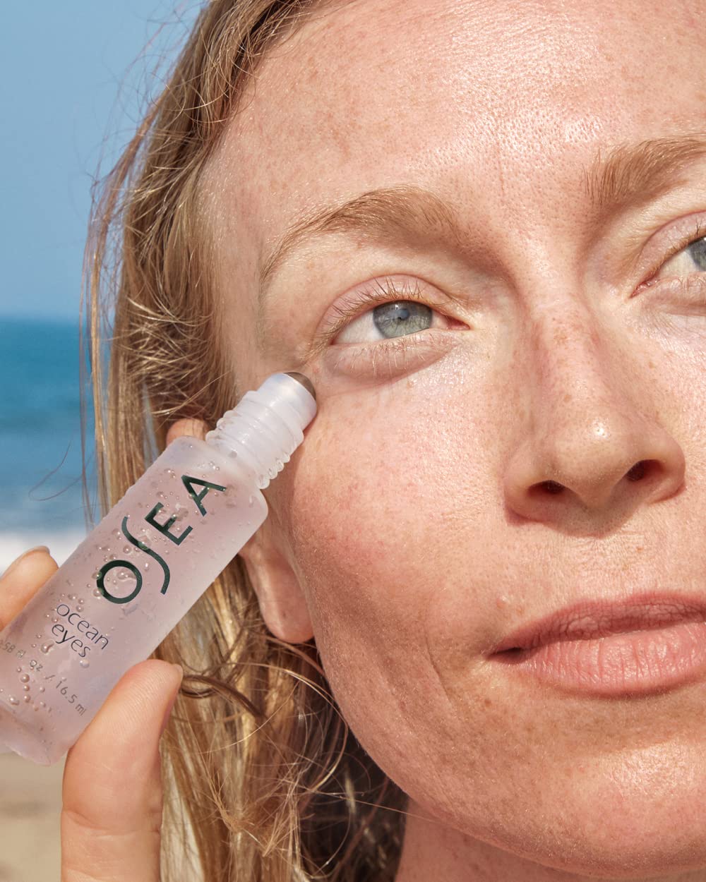 OSEA gel texture on fingertip demonstrating lightweight hydrating benefit