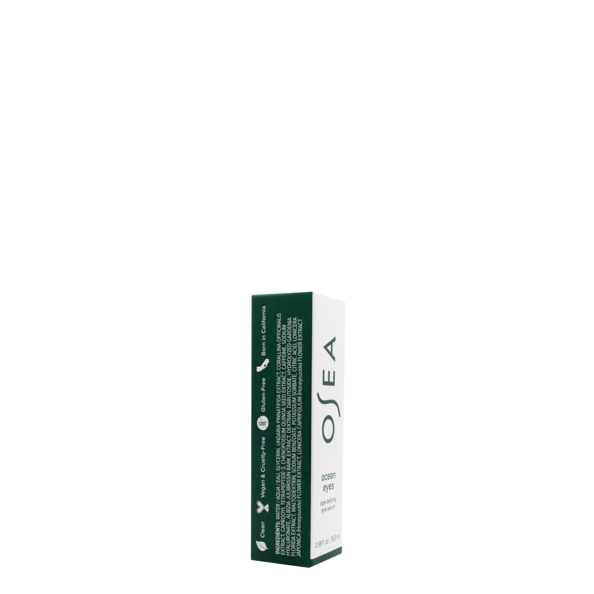 OSEA Ocean Eyes on a bathroom vanity conveying daily routine refresh benefit