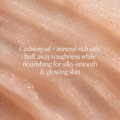 OSEA hand scooping scrub to demonstrate creamy transform and easy application