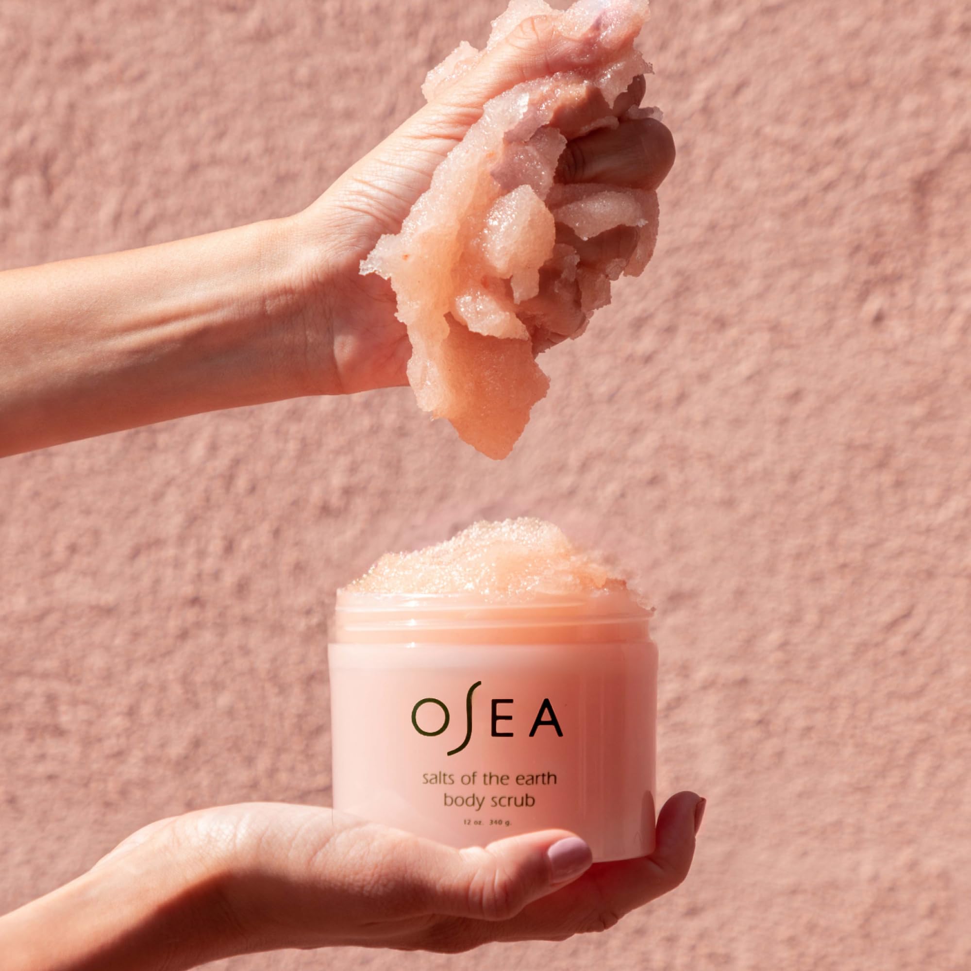 OSEA before and after skin showing smoother texture and visible softening