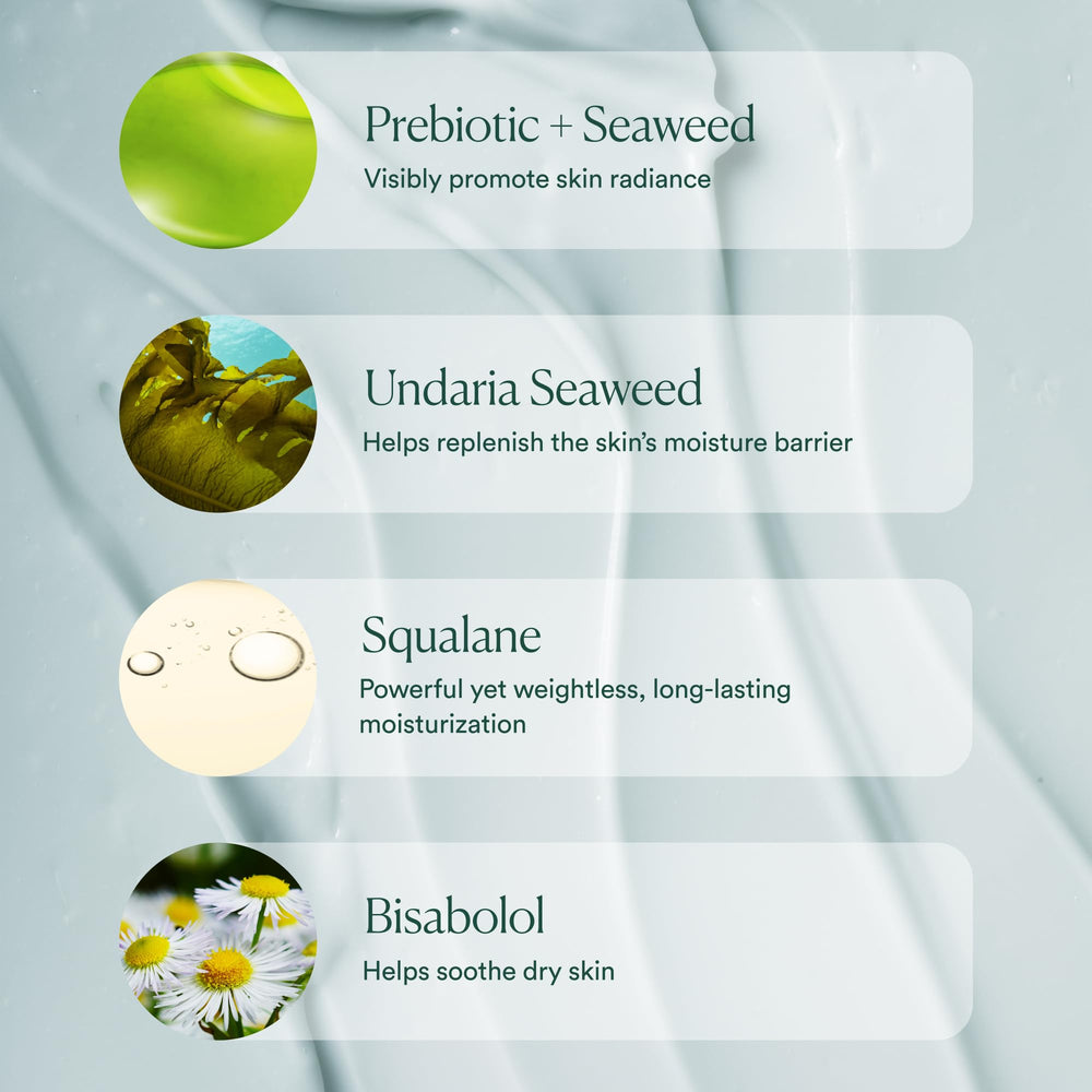 OSEA Seabiotic product label and ingredient list highlighting clean formula