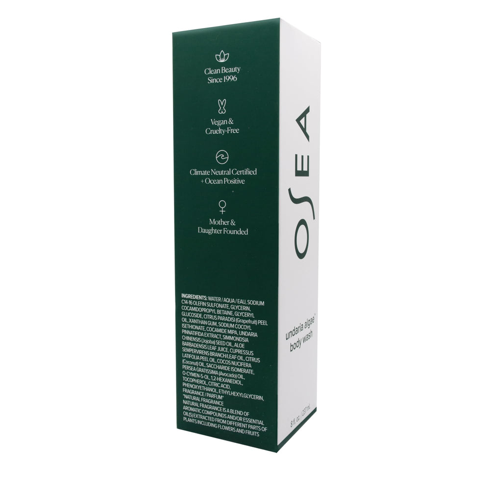 OSEA in bathroom lifestyle scene suggesting an uplifting morning routine