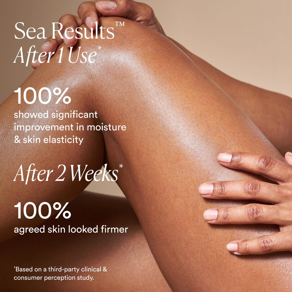 OSEA oil being massaged into arm to demonstrate moisturizing benefit