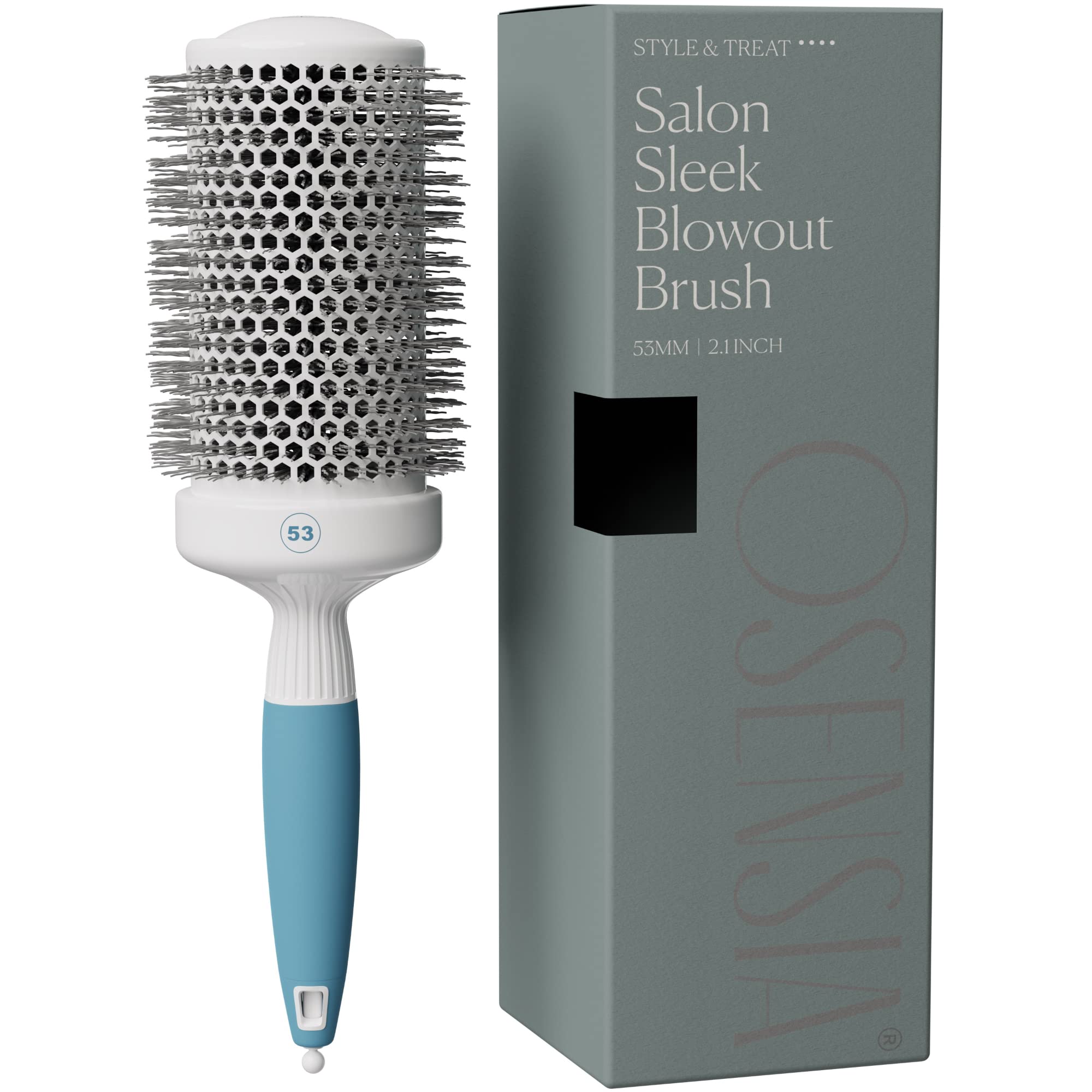 Osensia front view of round brush showing full design and professional look