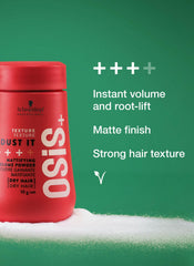 OSiS+ powder texture close-up illustrating grip and separation