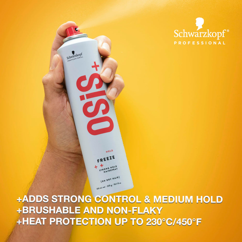 OSiS+ Freeze fine spray mist demonstrating even application benefit