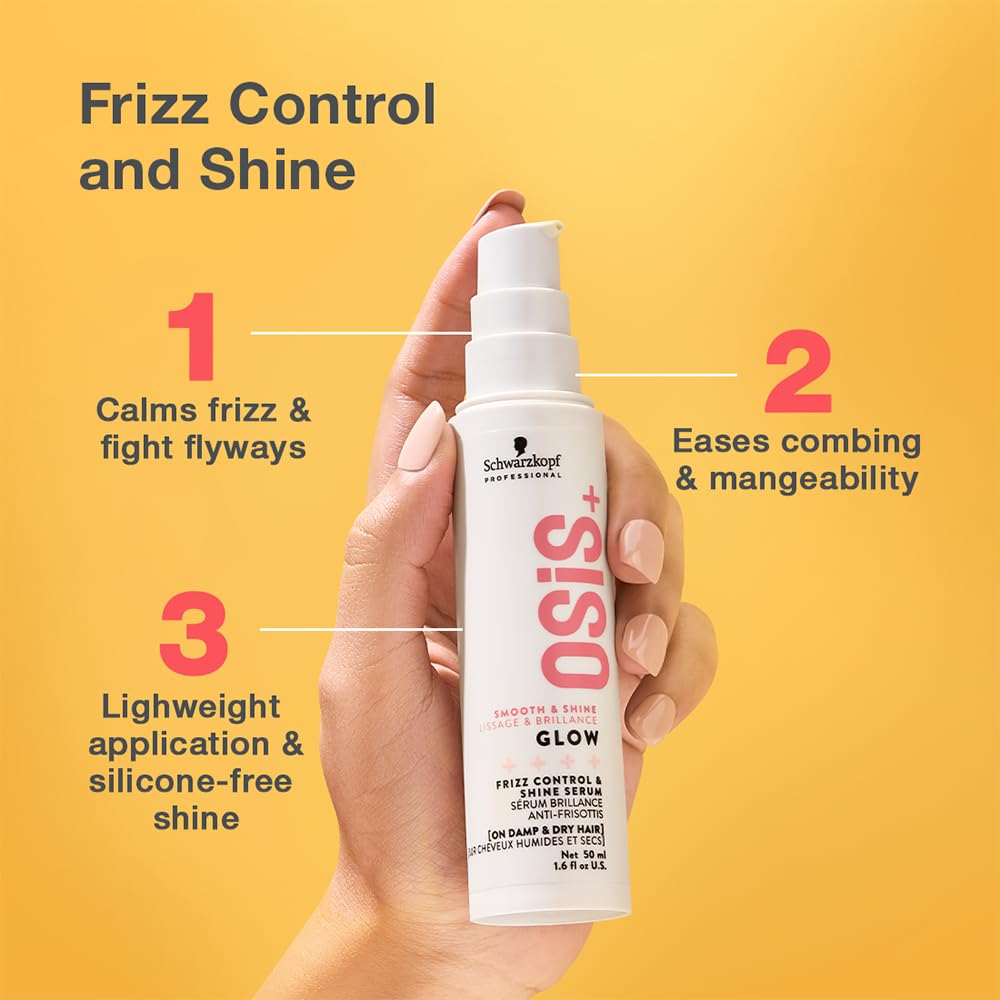 OSiS+ smoothed ends after application showing reduced frizz and shine
