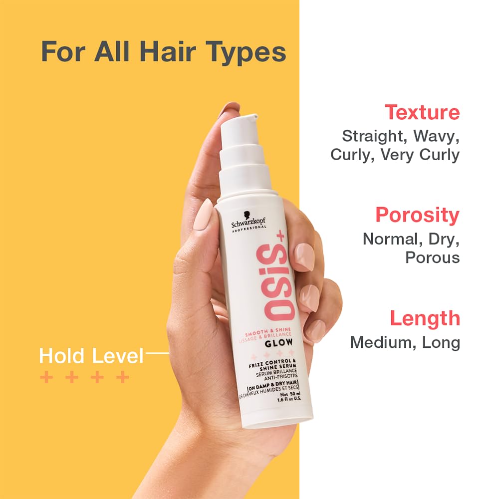 OSiS+ stylist applying serum in salon for professional finish and control