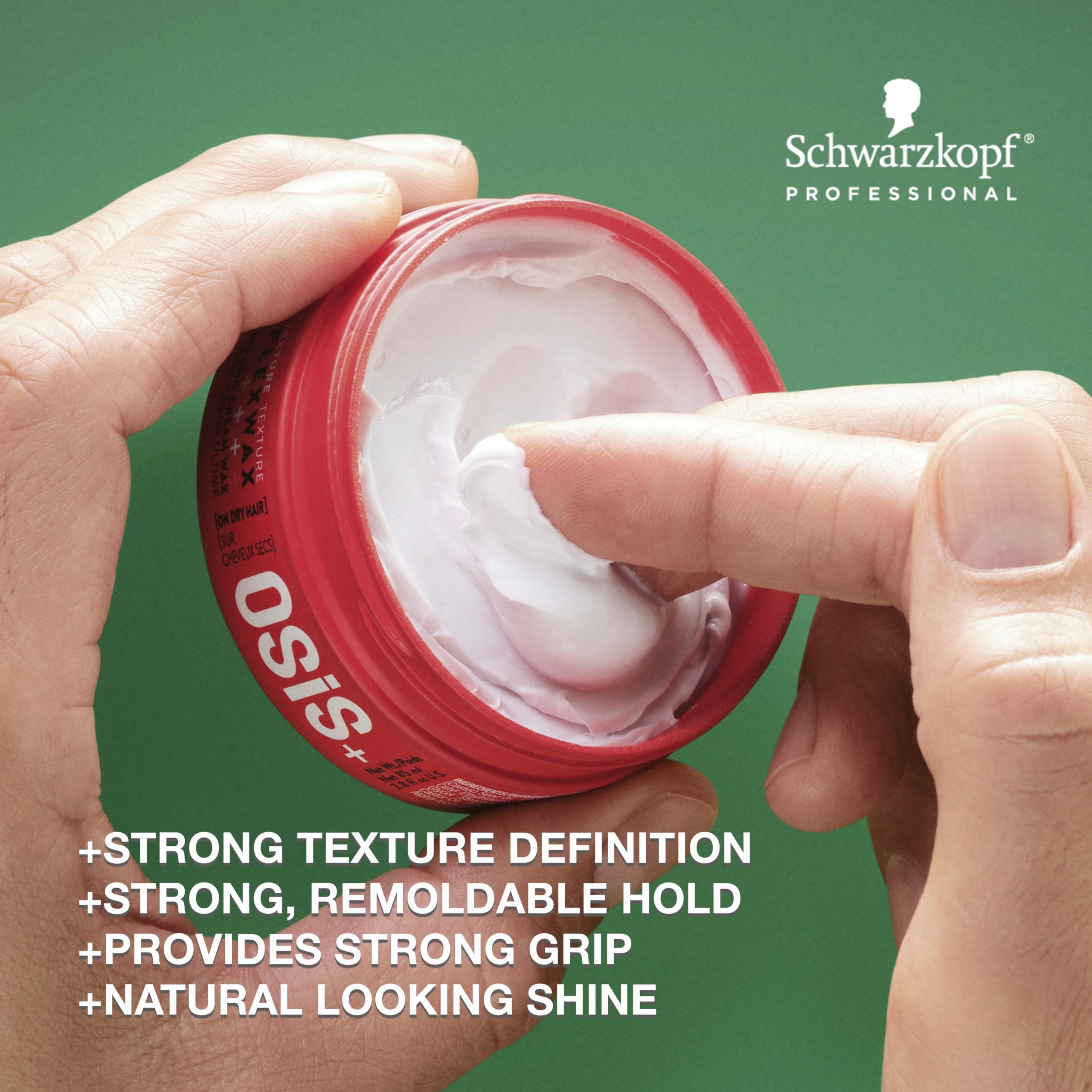 OSiS+ product on hands demonstrating easy warming and controlled application benefit