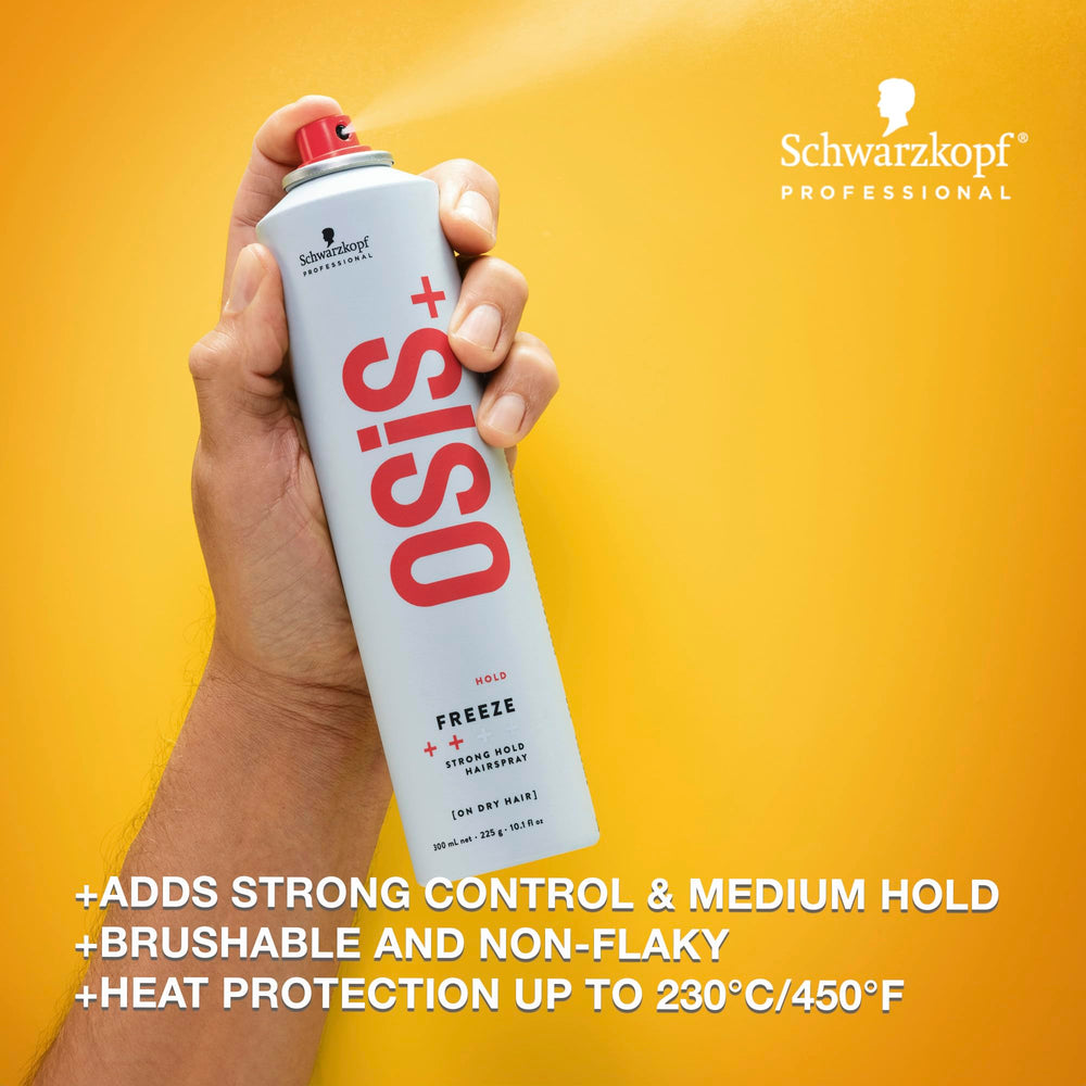 OSiS+ back label with usage instructions and heat protection details