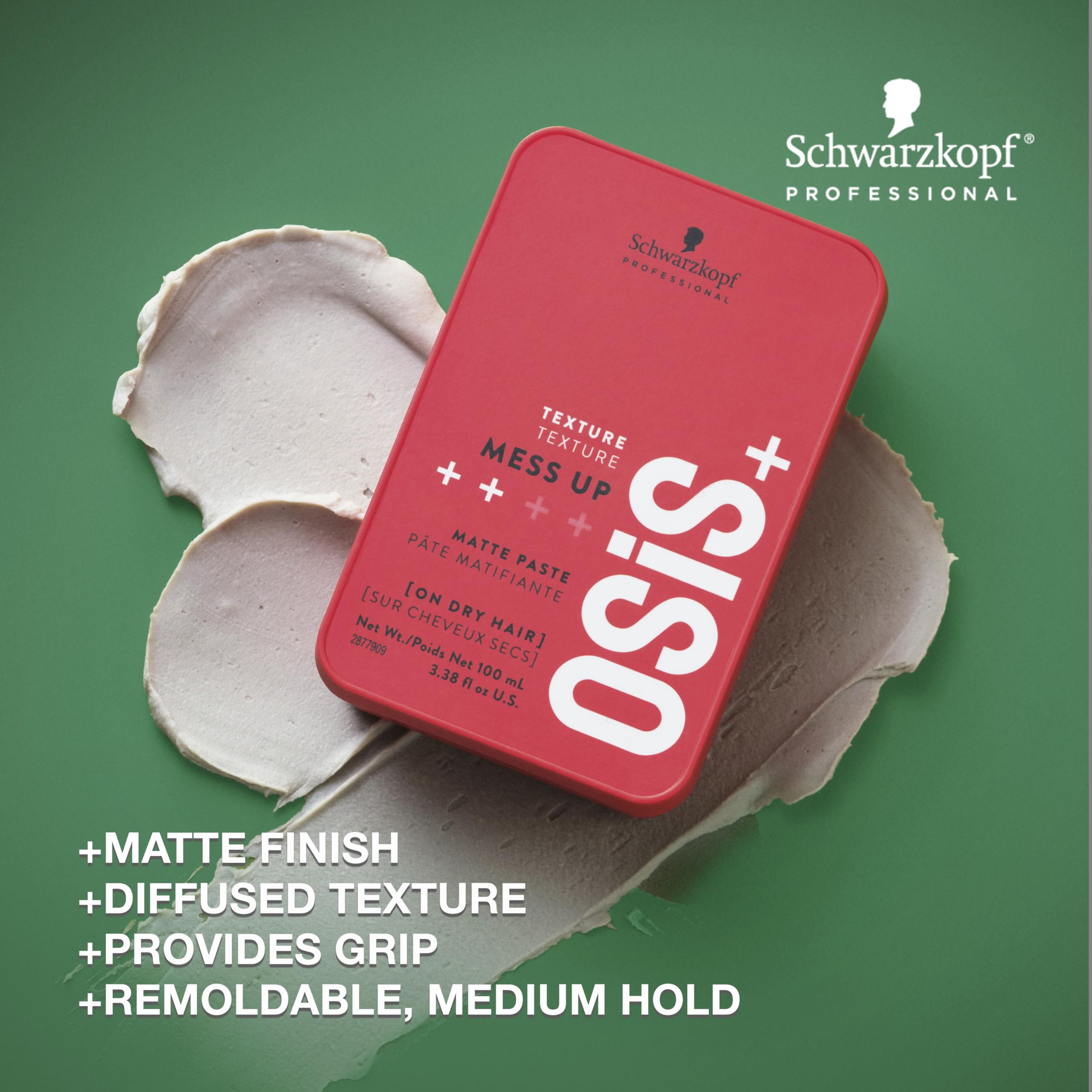 OSiS+ paste close-up revealing matte texture and easy workability