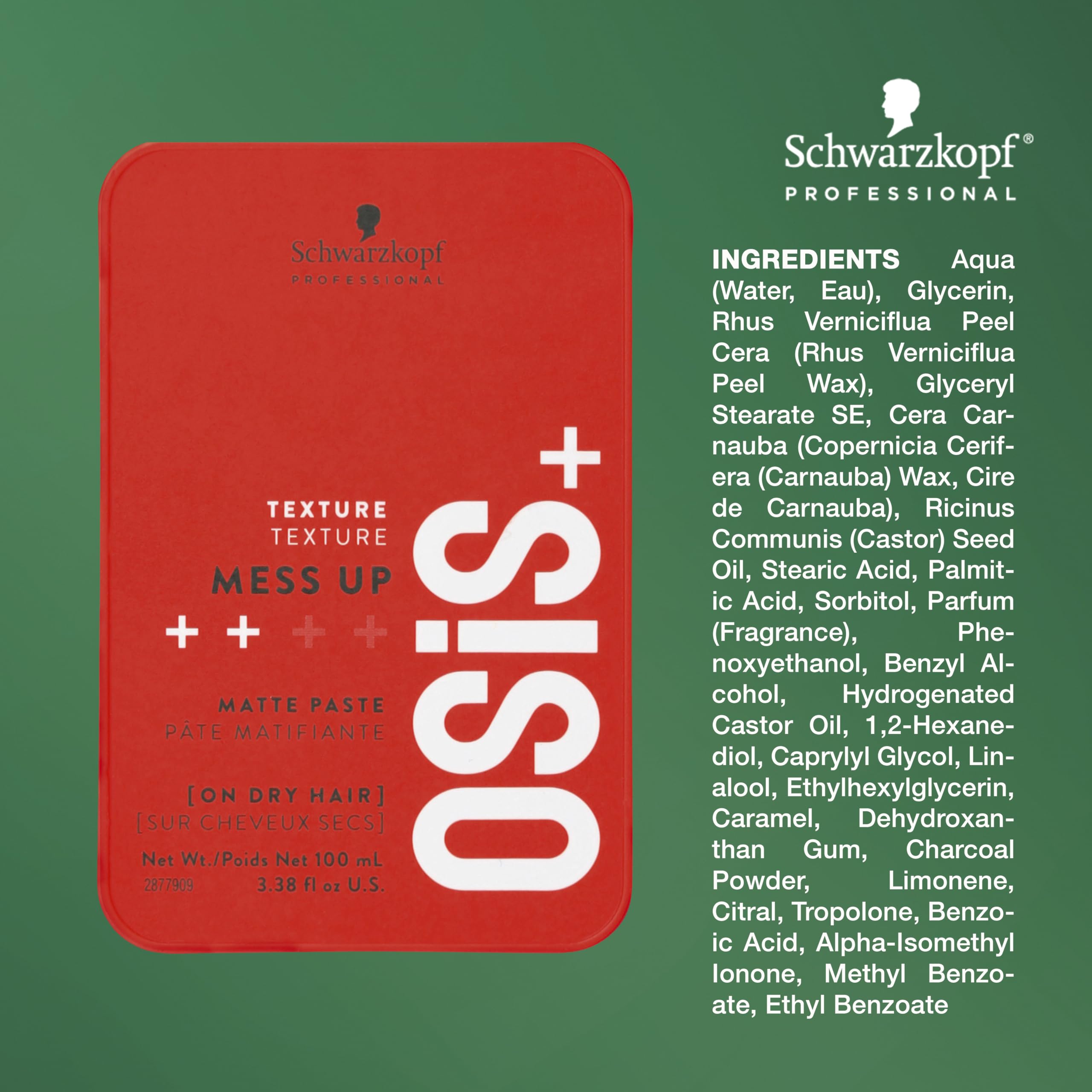OSiS+ styled tousled hair demonstrating matte, lived-in separation