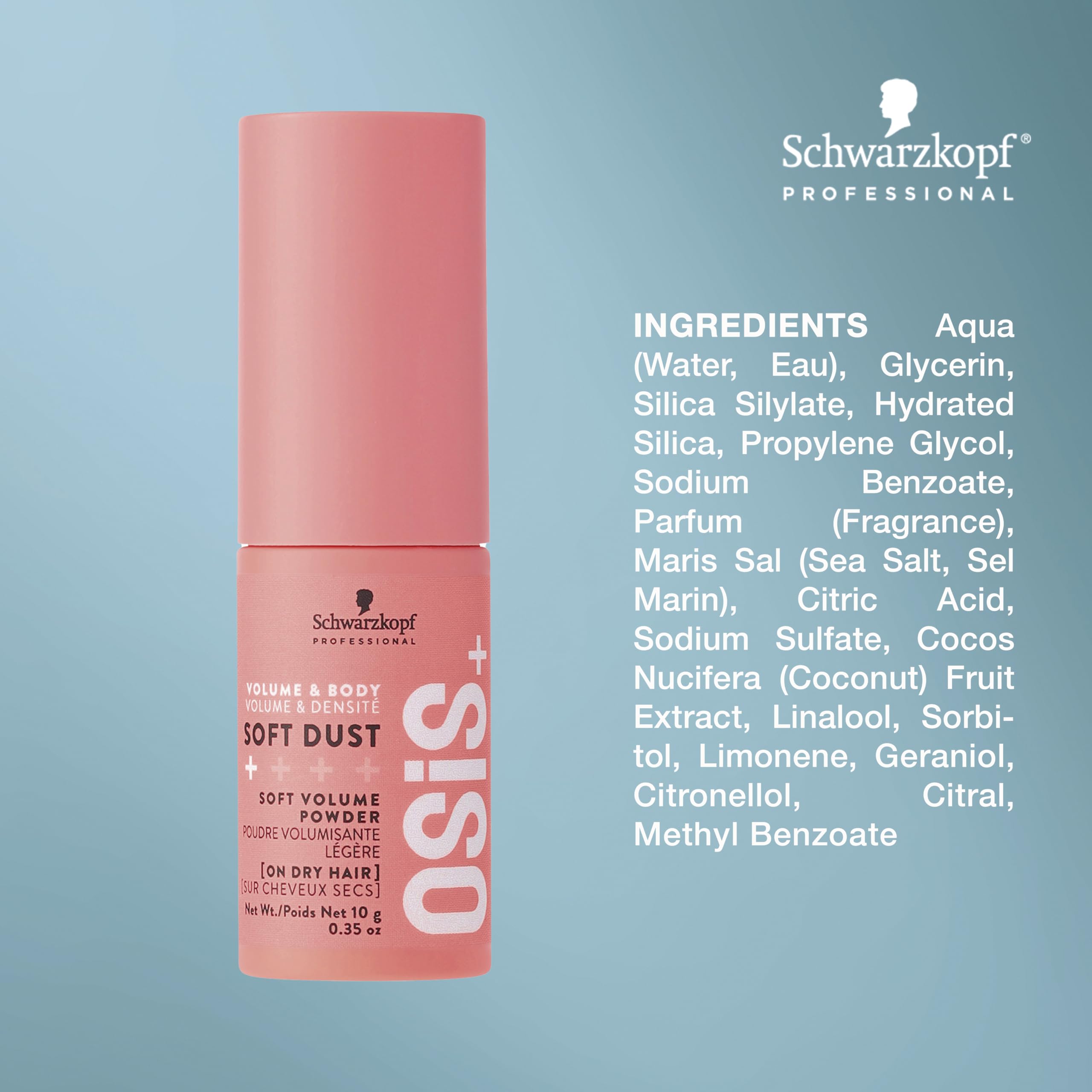 OSiS+ soft dust in use styling crown with visible root lift benefit
