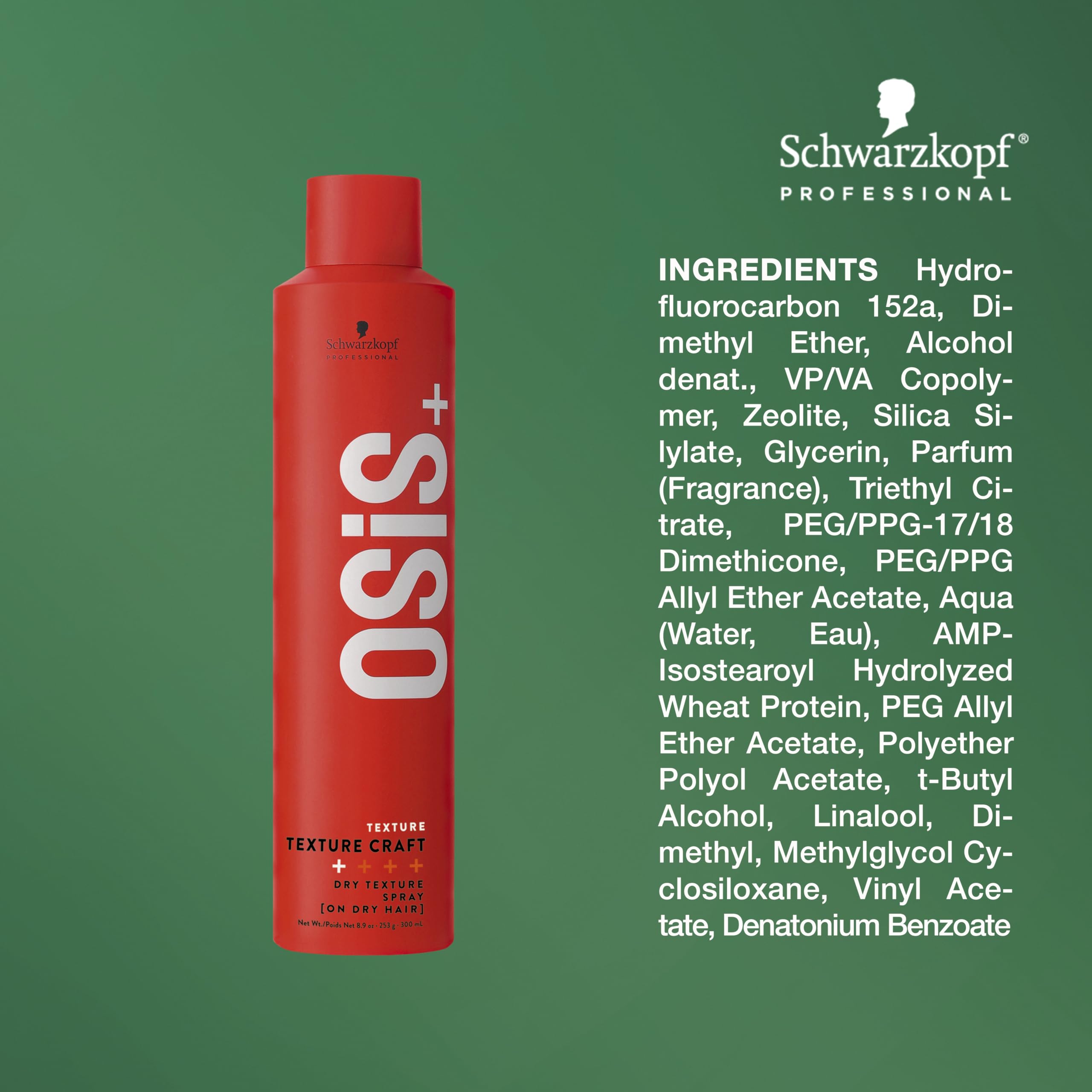 OSiS+ spray mist in use on dry hair giving visible lift and airy texture