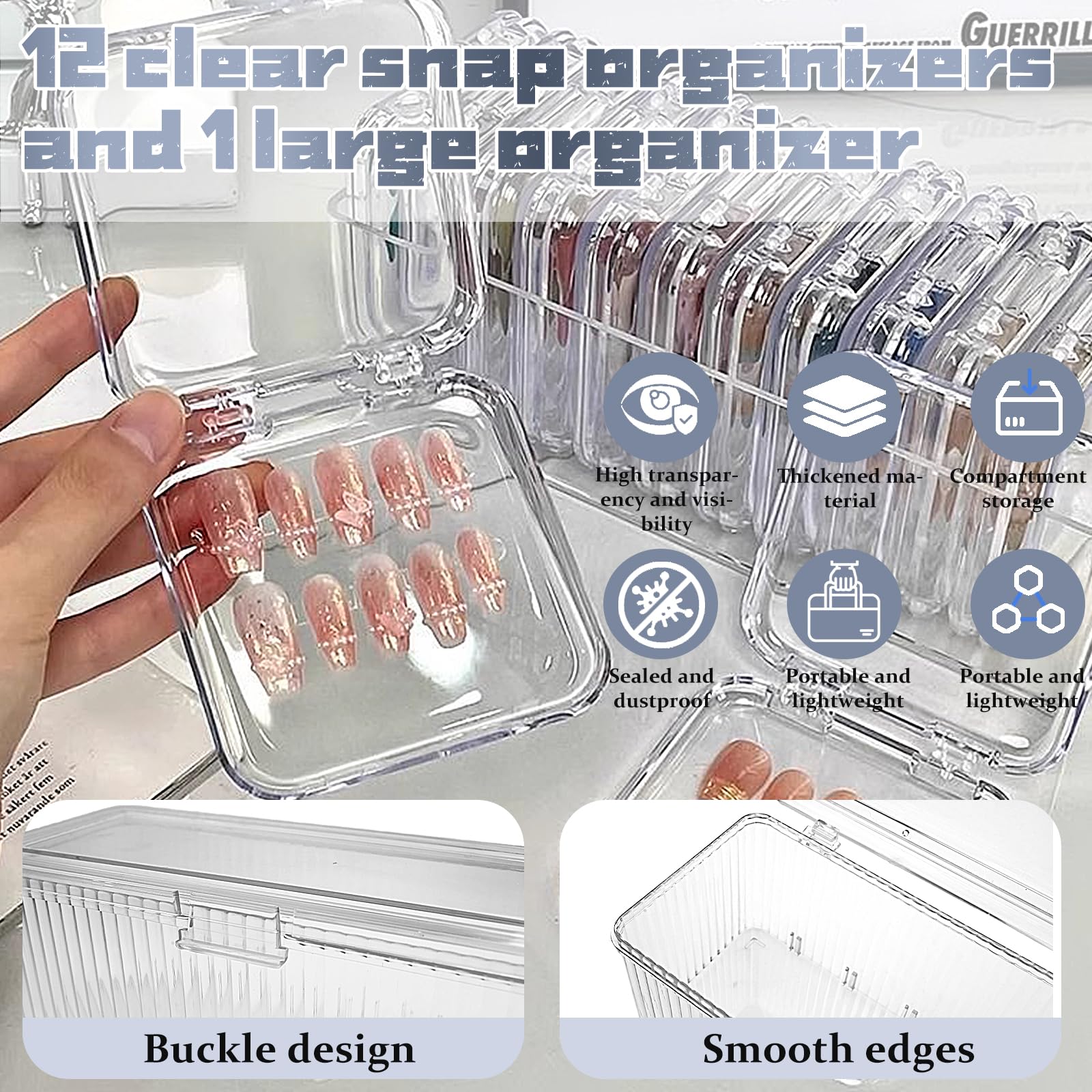 Oskrieel clear acrylic edge close-up highlighting durable scratch-resistant build