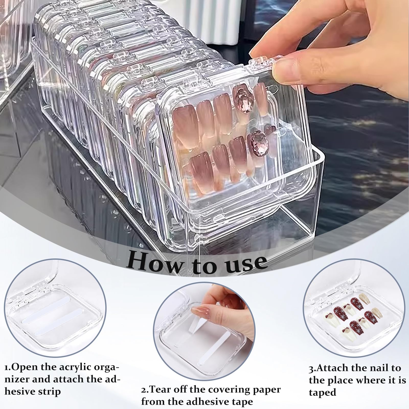 Oskrieel organized press-on nails inside for fast styling and selection