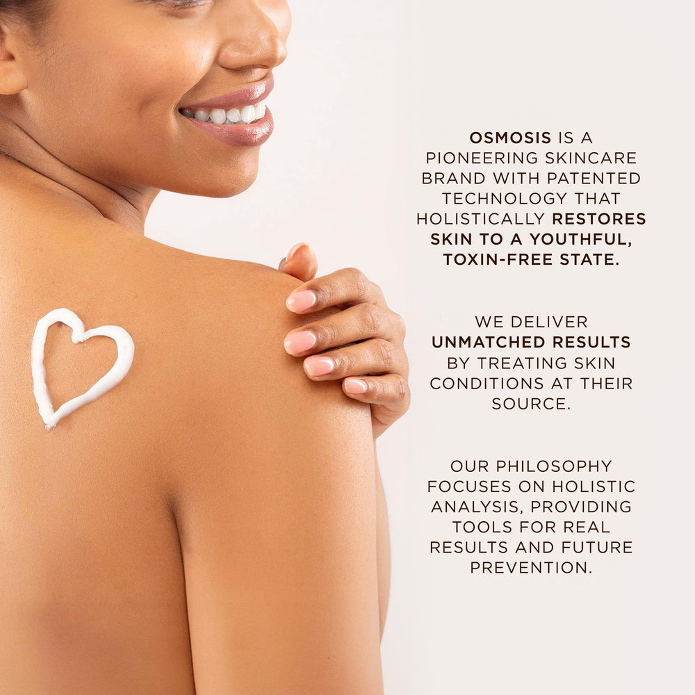 OSMOSIS StemFactor used in morning routine on model showing radiant-looking skin benefit