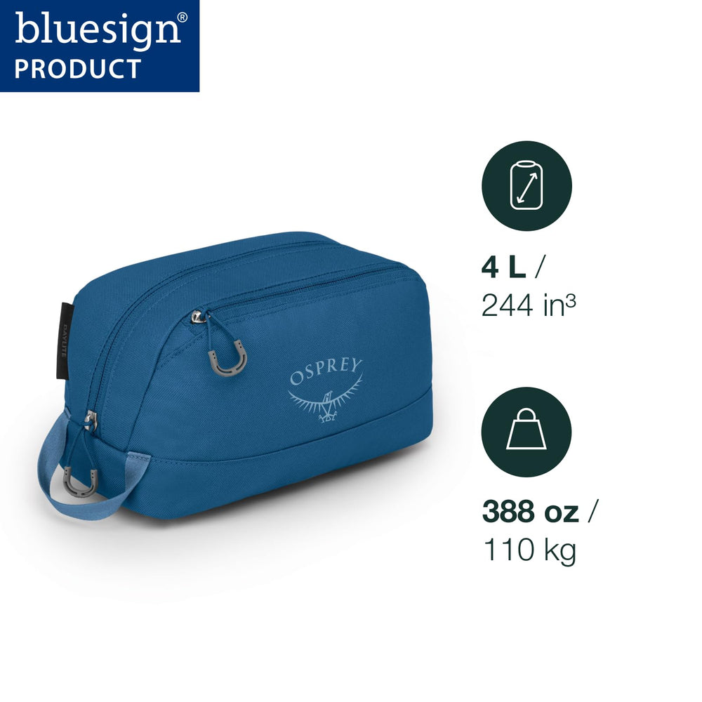 Osprey Daylite toiletry kit open main compartment for easy packing benefit
