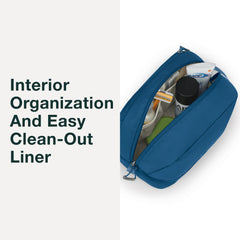 Osprey Daylite toiletry kit tan exterior pocket detail for easy access to small items