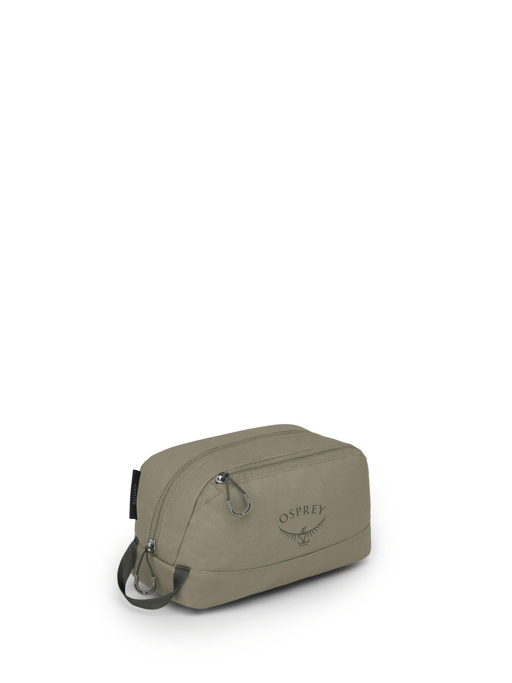 Osprey Daylite toiletry kit tan front view showing compact profile and zippered closure
