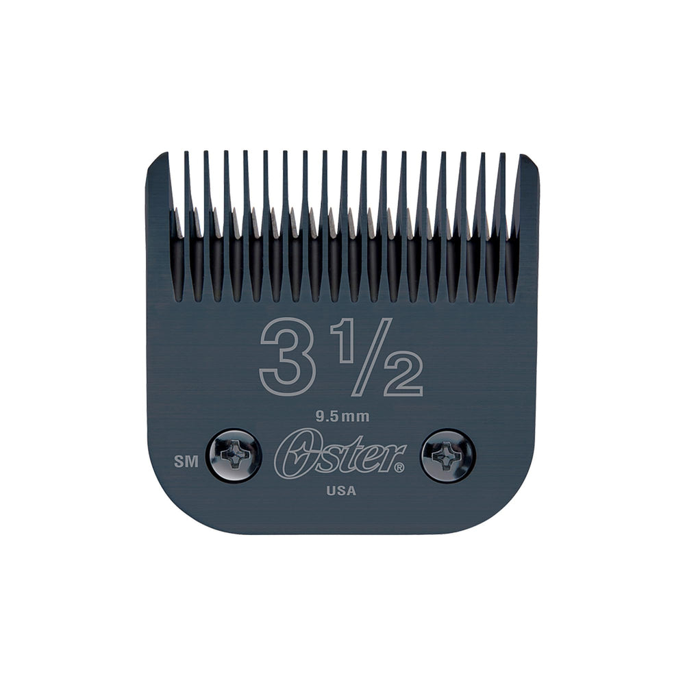 Oster blade front profile showing sharp edges and precise cut quality