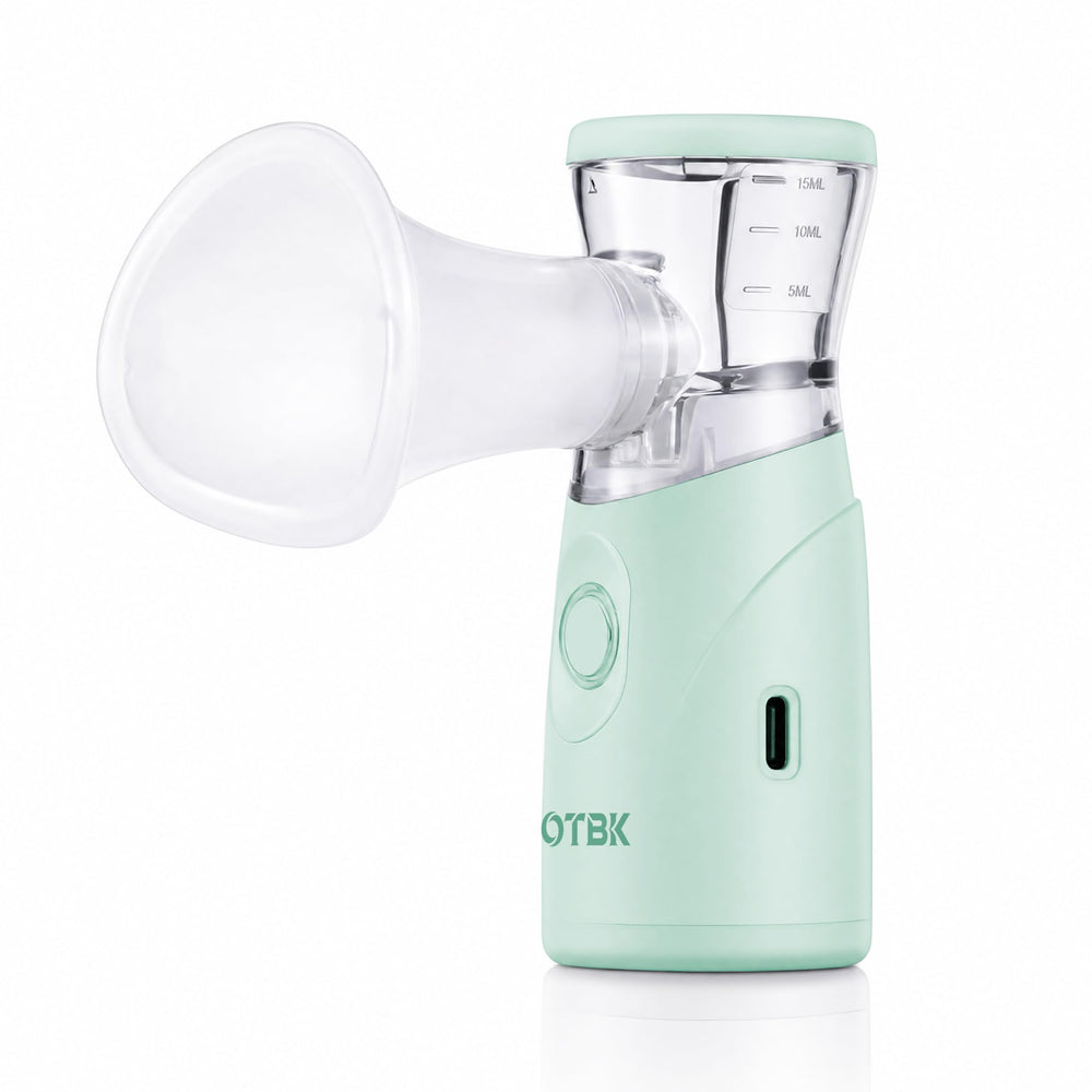 OTBK front view showing compact sprayer and USB-C port for convenient charging