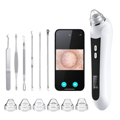 Ottleba HD camera blackhead remover front view showing buttons and screen, provides clear visibility