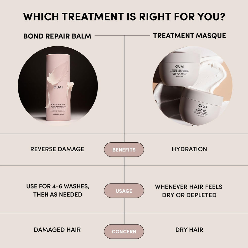 OUAI Bond Repair Balm inside travel pouch ready for gym or carry-on convenience