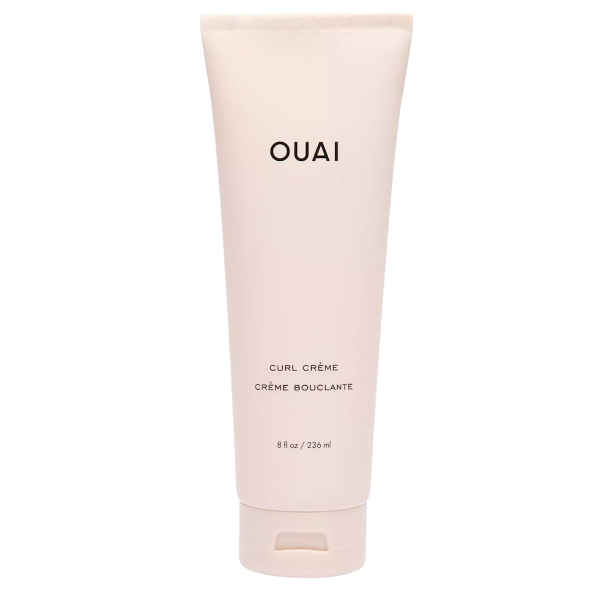 OUAI curl cream front packaging showing product and size benefits