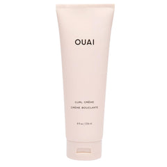 OUAI curl cream front packaging showing product and size benefits