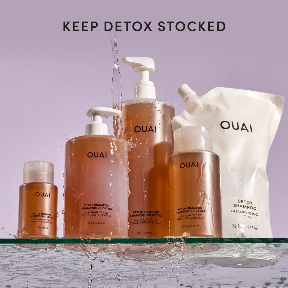 OUAI hair after wash showing added shine and refreshed texture benefit