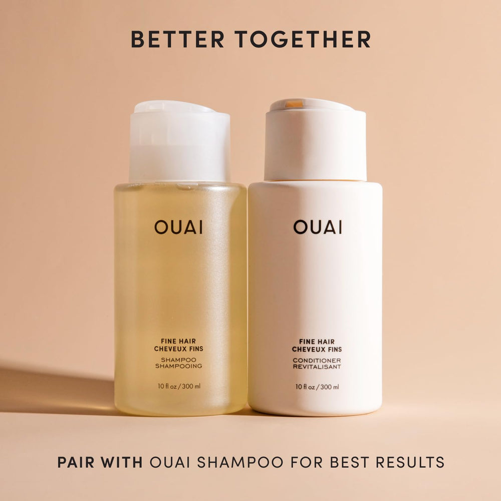 OUAI ingredient panel showing biotin keratin chia seed oil and clarity benefit
