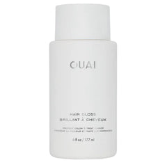 OUAI front bottle shot showing sleek packaging and instant shine benefit